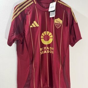 Adidas AS Roma 24/25 Home Jersey Mens L Burgundy IT6058 Soccer NEW